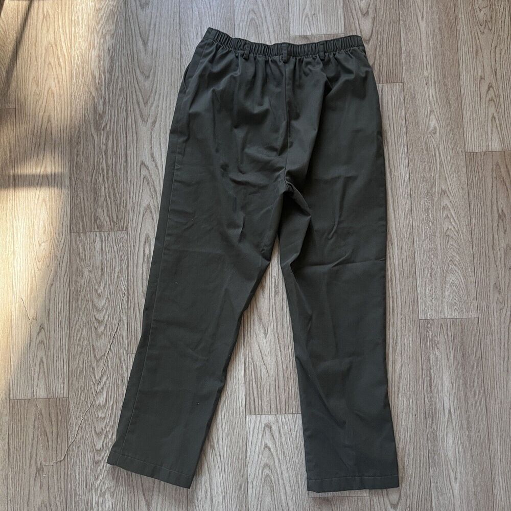Women's Lands End Olive Green Pants Chino Straight Leg Dress Work - 10 Petite - Picture 4 of 7